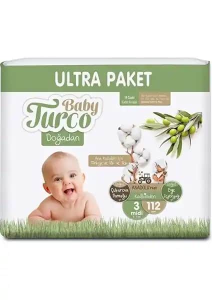 Baby Turco Ultra Midi Bebek Bezi 112'li: Güvenli ve Konforlu Bebek Bakımı İçin Ideal Seçenek