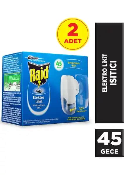 Raid Elektro Likit Sistem 45 Gece 2'li ile Etkili ve Güvenilir Haşere Kontrolü